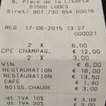 le coquet bar - la facturette