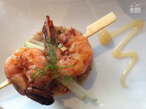 Gambas Tandoori, quinoa citron