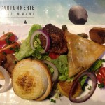 chèvre chaud et samoussa